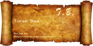 Turek Bea névjegykártya